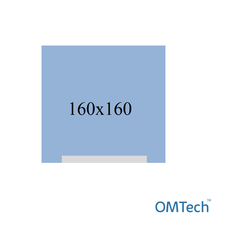 Покриття операційне OMTech™ 160 см х160 см, з адгезивною смугою, довжина 100 см (СММС - 35г/м2), стерильне